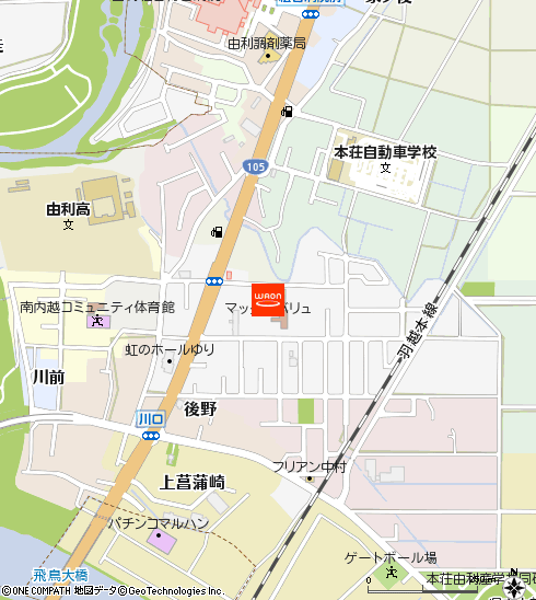 マックスバリュ新川口店付近の地図